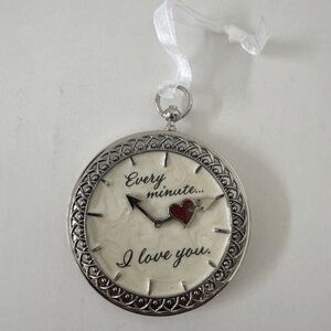 Hallmark Silver and Cream New “Time for love” ornament.